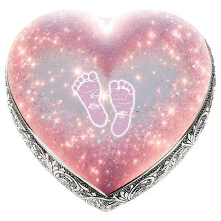 Cherished Hearts Pink Footprints Baby or Child Cremation Urn