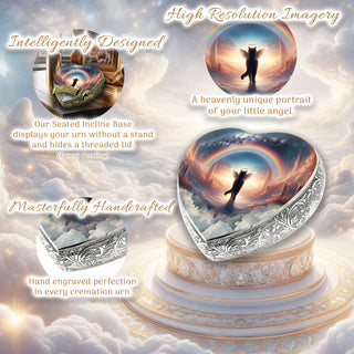 Rainbow Journey Dark Cat Urn