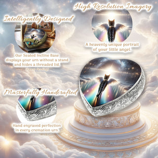 Rainbow Crossing Striped Cat Urn