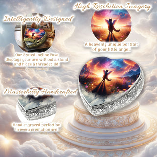 Galactic Gleam Cat Urn