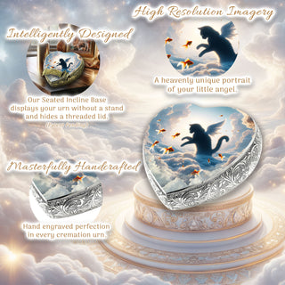 Solar Swirl Dark Cat Urn