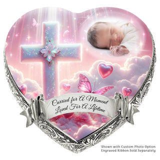 Sacred Scenes Pink Cross Baby or Child Cremation Urn