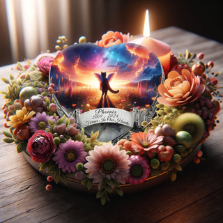 Galactic Gleam Cat Urn