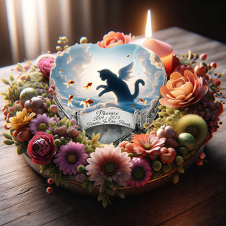 Solar Swirl Dark Cat Urn