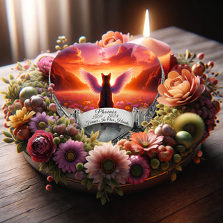 Stellar Stream Striped Cat Urn