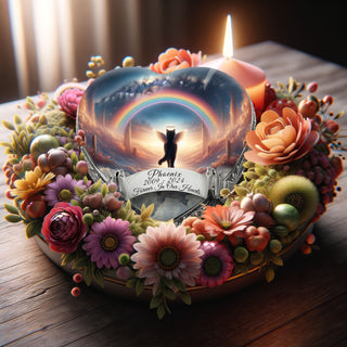 Rainbow Journey Dark Cat Urn