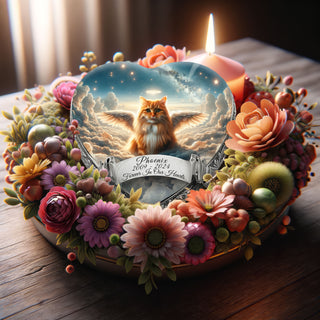 Celestial Canvas Orange Cat Urn
