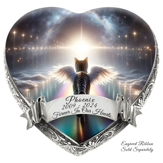 Rainbow Crossing Striped Cat Urn