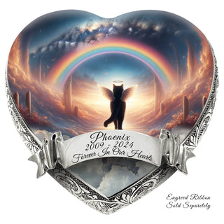 Rainbow Journey Dark Cat Urn