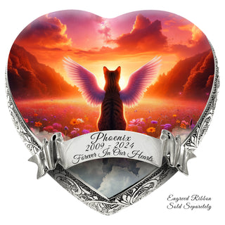 Stellar Stream Striped Cat Urn