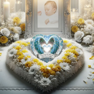 Teal Angel Embrace Baby or Child Cremation Urn