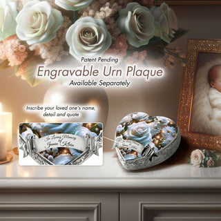 White Roses  Cremation Baby and Child Urn 