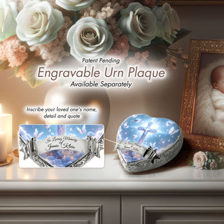 White Cross Baby or Child Cremation Urn