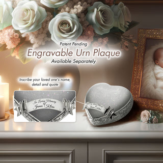 Sparkly White Baby or Child Cremation Urn