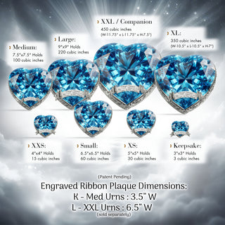 Eternal Gems Blue Topaz Cremation Urn