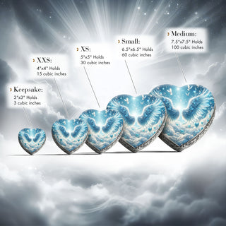 Blue Free Angel Baby or Child Cremation Urn