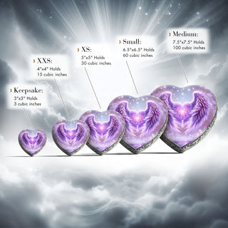 Purple Angel Embrace Baby or Child Cremation Urn