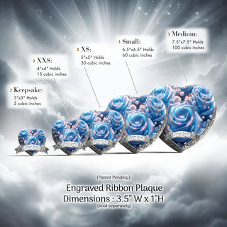 Blue Roses Baby or Child Cremation Urn