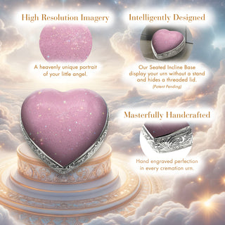 Sparkly Pink Baby or Child Cremation Urn