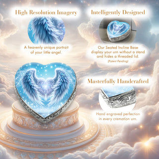 Blue Angel Embrace Baby or Child Cremation Urn