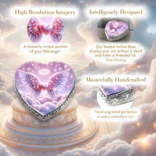 Pink Free Angel Baby or Child Cremation Urn