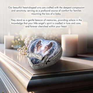 White Angel Embrace Baby or Child Cremation Urn
