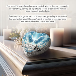 Blue Free Angel Baby or Child Cremation Urn