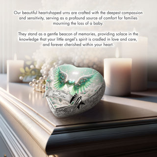 Green Free Angel Baby or Child Cremation Urn