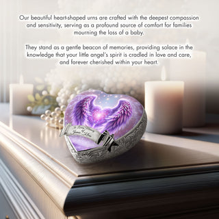 Purple Angel Embrace Baby or Child Cremation Urn