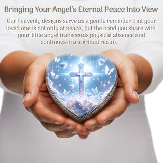 White Cross Baby or Child Cremation Urn
